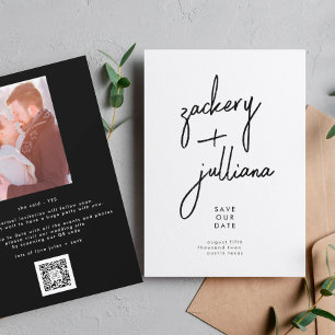 Stylish NAMES   Photo Custom Save The Date