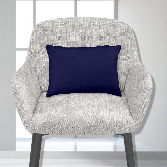 Stylish Navy Blue Solid Colour 11x16 Decorative Cushion (Creator Uploaded)