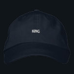Stylish Navy-cap with King text ideal wear Cotton Embroidered Hat<br><div class="desc">Stylish navy cap with "King" text embroidery. Adjustable for comfort and ideal for daily wear.</div>