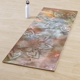 Stylish Nebula Mandala Lotus Yoga Mat