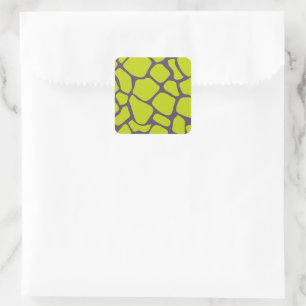 Stylish Neon Purple Leopard Print Animal Skins Square Sticker