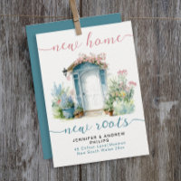 Stylish New Home Floral Garden Pink Teal Script