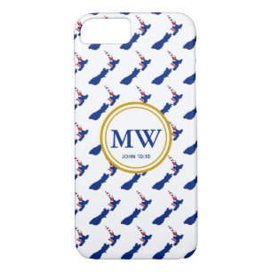 Stylish NEW ZEALAND Abundant Life Monogram iPhone 8/7 Case