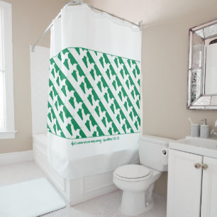 Stylish NIGERIA FLAG Christian Shower Curtain