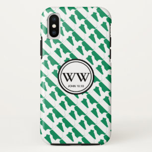 Stylish NIGERIA NAIJA Monogram Abundant Life iPhone XS Case