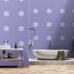 Stylish Nordic Snowflakes On Light Pastel Purple Wallpaper