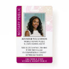 Stylish Notary Public Photo QR Code ID Magenta