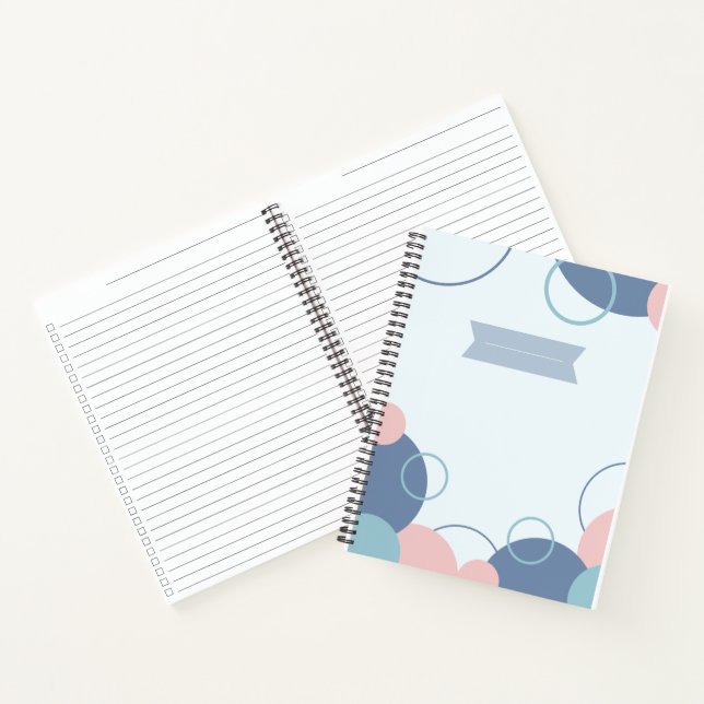 Stylish Notebook with Colorful Circles Design (Inside)