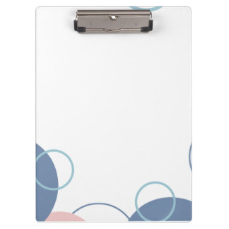 Stylish Notebook with Colorful Circles Design Clipboard