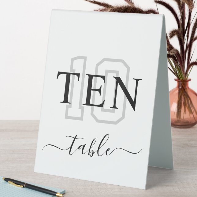 Stylish Numbered Table Tent for Parties and Events (In SItu (Table))