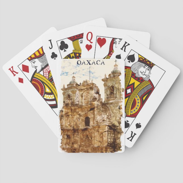 Stylish Oaxaca Mexico Templo de Santo Domingo Playing Cards (Back)