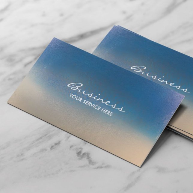 Stylish Ocean Blue Soap Crystal Texture Business Card (Creator Uploaded)