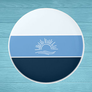 Stylish Ocean Blue Stripes Sea Ceramic Knob