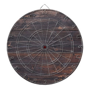 Stylish Old Wood Grain Dartboard