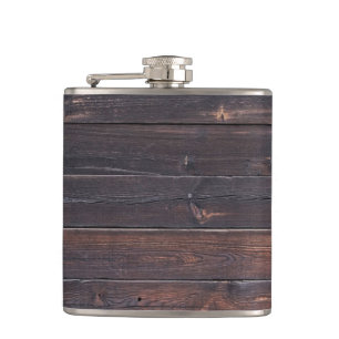 Stylish Old Wood Grain Hip Flask