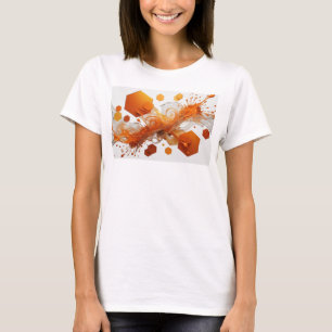 Stylish Orange ABSTRACT ART Art Print T-Shirt