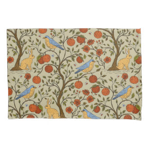 Stylish Orange Apples on Brown Trees Design Pillowcase