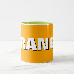 Stylish Orange Mug, Perfect Gift For Coffee Lovers Two-Tone Coffee Mug