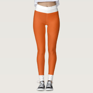 Stylish orange sportswear leggings 