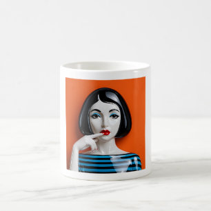 Stylish Orange Woman Coffee Mug