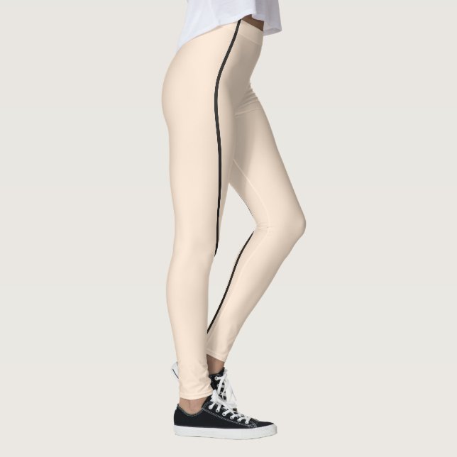 Stylish Orangy Monochrome Thin Lines Leggings (Right)
