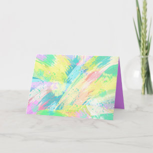 Stylish Pale Pastel Colours Abstract Art Card