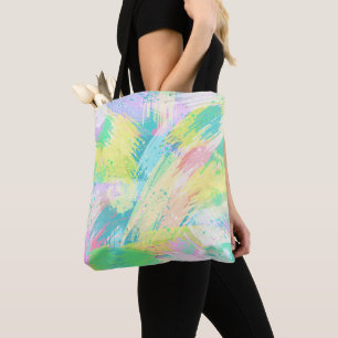 Stylish Pale Pastel Colours Abstract Art Tote Bag
