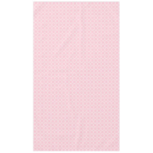Stylish Pale Pink and White Quatrefoil Pattern Tablecloth