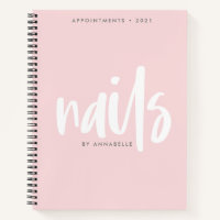 Stylish Pale Pink Nails Appointment Book