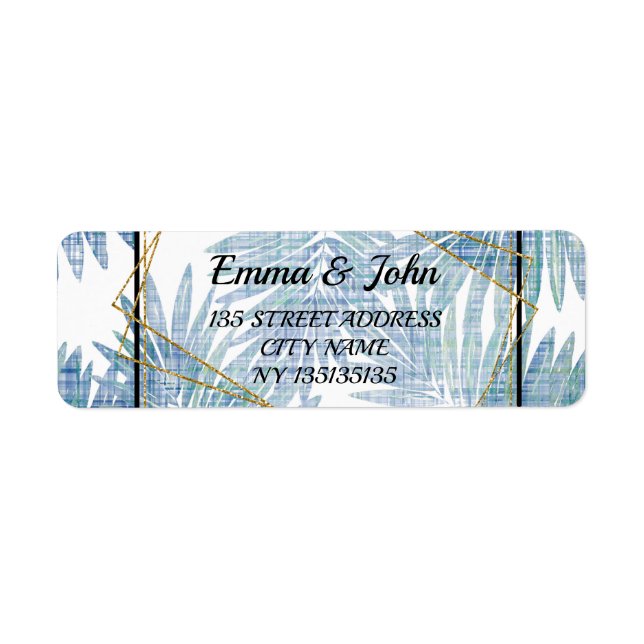 Stylish palm leaves personalised (Front)