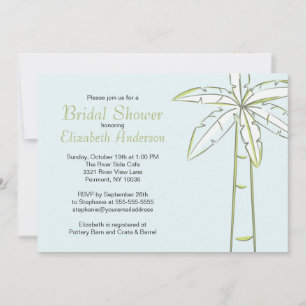 Stylish Palm Tree Bridal Shower Invitation