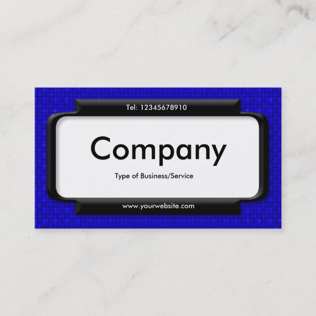 Stylish Panel - Blue Fabric Texture Business Card (Front)