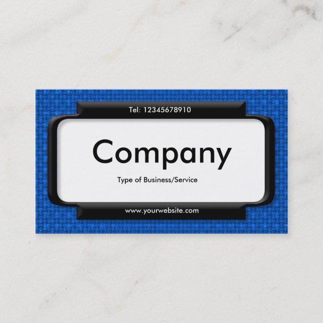 Stylish Panel - Blue Fabric Texture Business Card (Front)