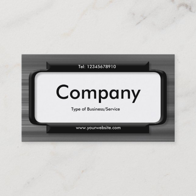 Stylish Panel - Brushed Metal Texture Business Card (Front)