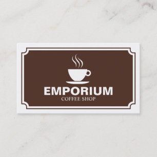 Stylish panel - Coffee 4C2A1E (eggshell) Business Card