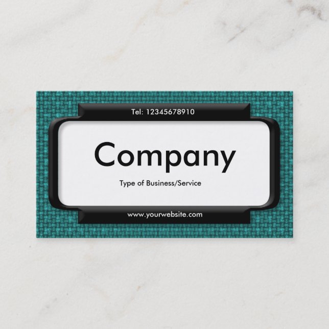 Stylish Panel - Cyan Fabric Texture Business Card (Front)