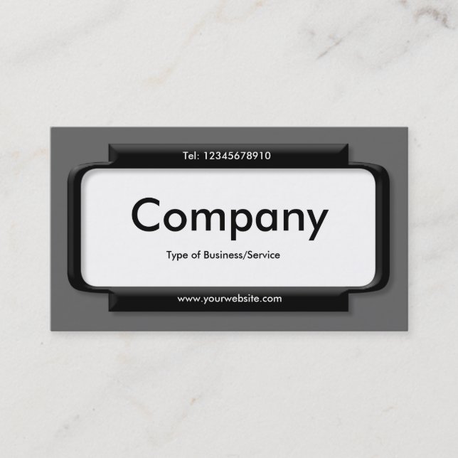 Stylish Panel - Grey (666666) Business Card (Front)