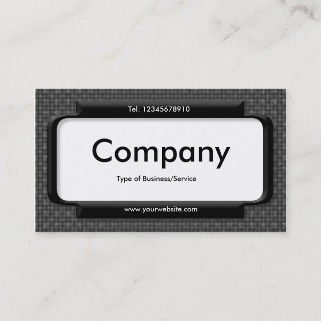 Stylish Panel - Grey Fabric Texture Business Card (Front)