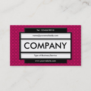 Stylish Panel II - Crimson Fabric Texture Business Card