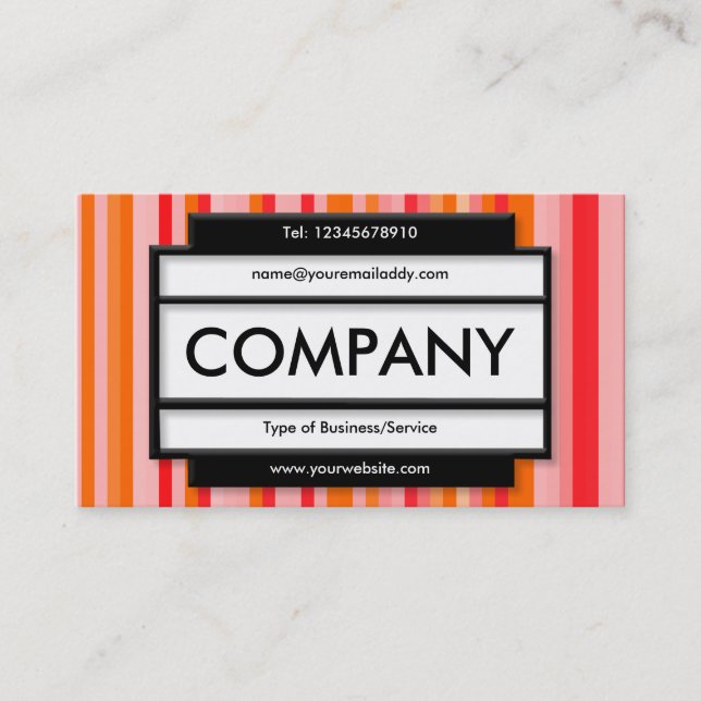 Stylish Panel II - Stripes 01 Business Card (Front)