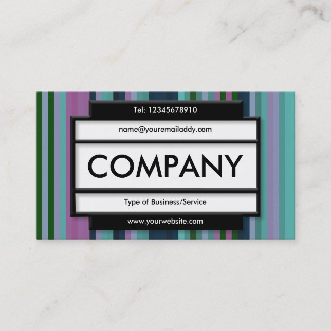 Stylish Panel II - Stripes 02 Business Card (Front)