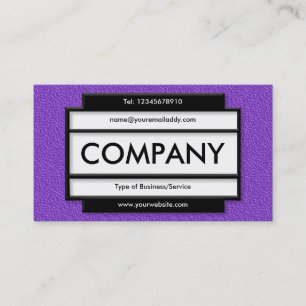 Stylish Panel II - Violet Embossed Texture Business Card