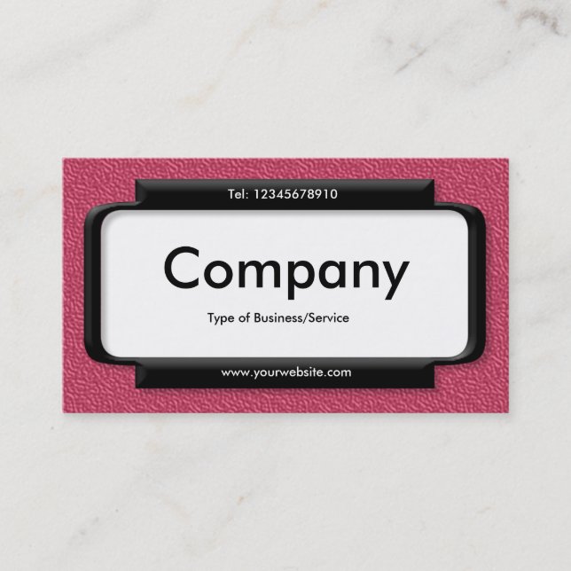 Stylish Panel - Red Embossed Texture Business Card (Front)