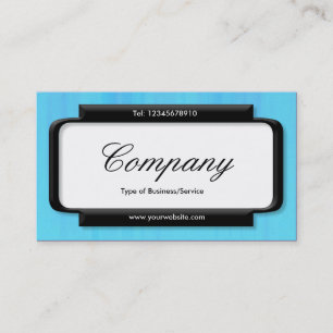 Stylish Panel (Script font) - Blue Painted Texture Business Card