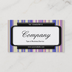 Stylish Panel (Script font) - Stripes 08 Business Card