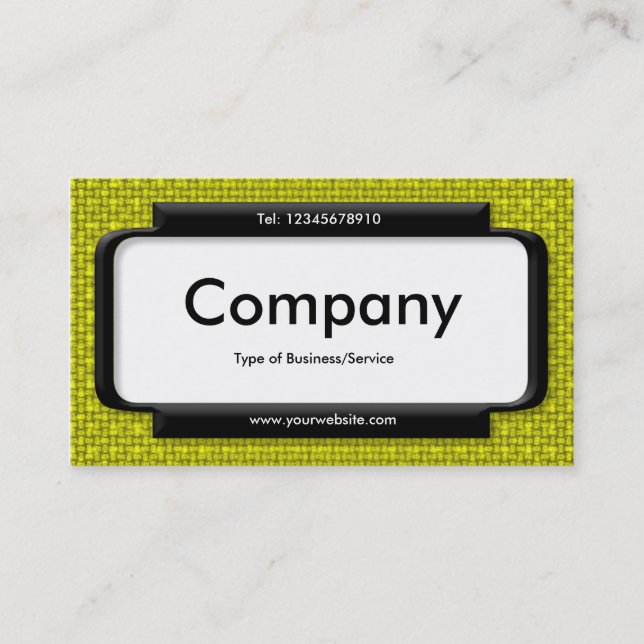 Stylish Panel - Yellow Fabric Texture Business Card (Front)