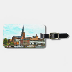 Stylish panorama of Maastricht Luggage Tag