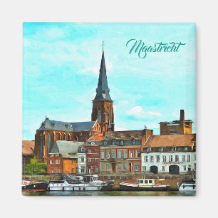 Stylish panorama of Maastricht Magnet