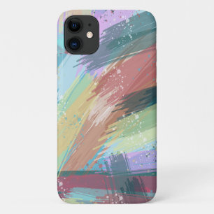 Stylish Pastel Colours Abstract Art iPhone 11 Case