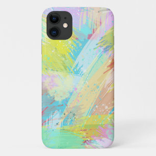 Stylish Pastel Colours Abstract Art iPhone 11 Case